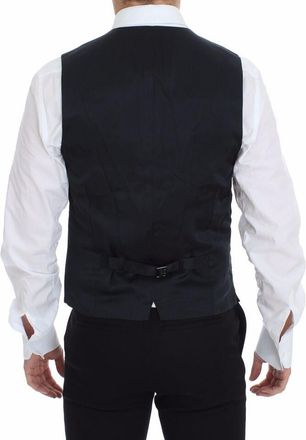 Dolce & Gabbana Cotton Stretch Dress Vest - Blue