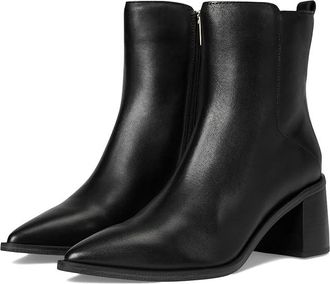 Vince Camuto Lorelai Block Heel Bootie Womens Boots Black : 6.5 M, Leather