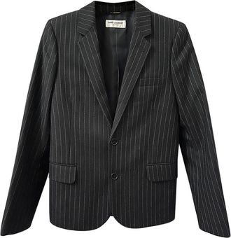 Saint Laurent Black Pinstripe Blazer Size XS