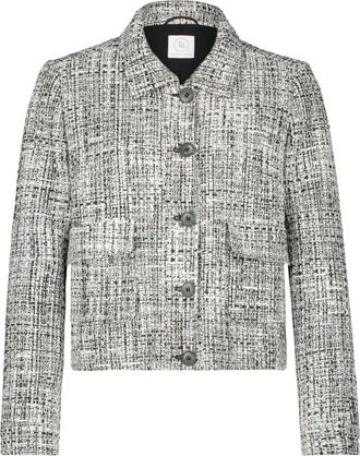 Betty & Co Jassen, Dames, Blauw, XL, Blazer jas lange mouw