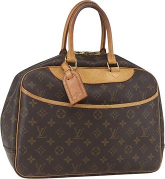 Louis Vuitton Deauville Handbag Monogram Canvas Brown Canvas Handbag (Pre-Owned)