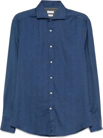 Brunello Cucinelli Flannel Chevron Shirt