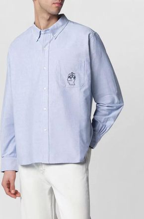 Brain Dead mens shirt button down collar chest pocket