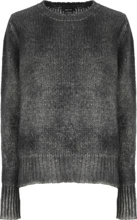 Avant Toi Melange Knit Cashmere Sweater with Braided Pattern