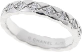 Chanel White Gold White Gold (18K) Band Ring (Pre-Owned)