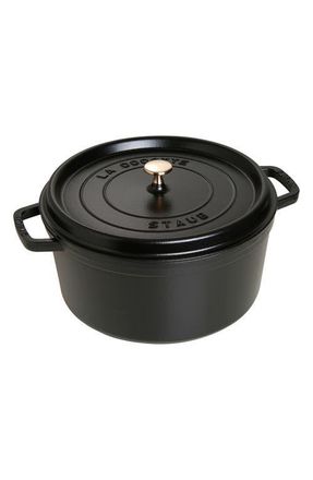 Staub 9-Quart Enameled Cast Iron Dutch Oven in Matte Black at Nordstrom