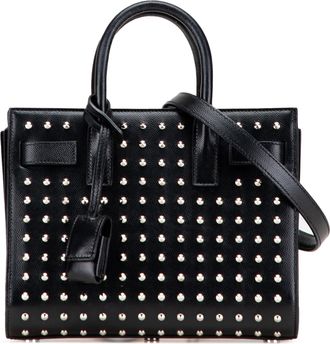 Saint Laurent Pre-owned Womens Sac De Jour Studded Satchel - Black Leather - One Size