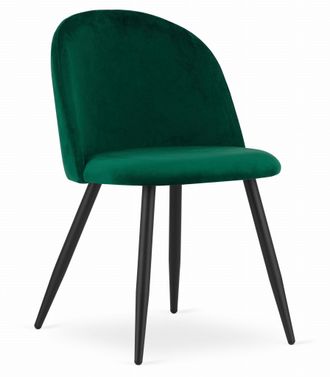 OEM Silla Bello - Terciopelo Verde / Patas Negras X 1