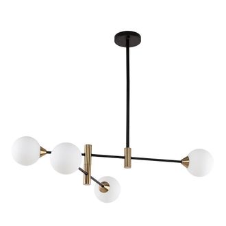 Netlighting Marino Modern 4 Light Globe Pendant Ceiling Light G9 in Black