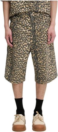 Rhude Leopard Traxedo Baggy - Heren - Denim shorts - Veelkleurig - M - Katoen - Korte Broeken