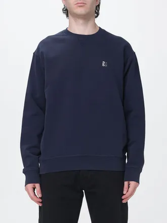 Dsquared2 Felpa girocollo in cotone con logo a contrasto