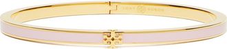 Tory Burch Thin Icon Enamel Bracelet in Tory Gold /Pink Snow at Nordstrom, Size Medium