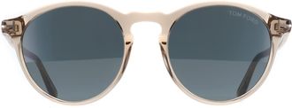 Tom Ford Round Mens Shiny Beige Blue Aurele FT0904 - One Size