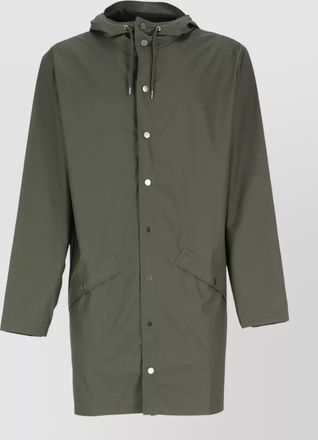 Rains long hooded raincoat