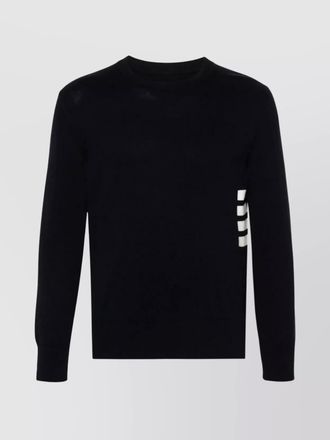 Thom Browne cotton fine knit relaxed fit crew neck sweater
