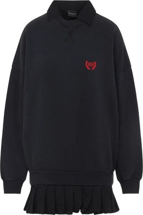 Balenciaga Zwarte Jurk Aw 25 - Dames - Korte kleedjes - Zwart - M - Katoen - Kleedjes