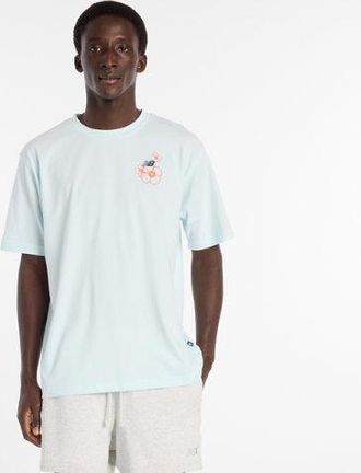 New Balance Mens LA City Run T-Shirt in Blue Polyester, size X-Large