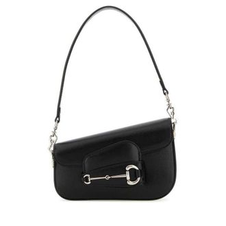 Gucci Black Leather Mini Gucci Horsebit 1955 Handbag