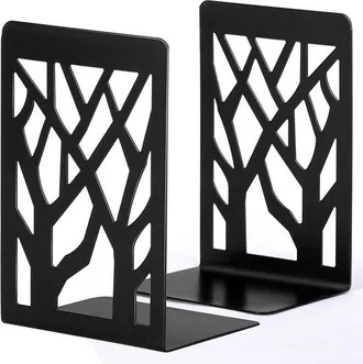 OEM Juego De 2 Sujetalibros, Sujetalibros Decorativos De Hierro En Forma De L, Antideslizantes Y Resistentes A La Corrosi&oacute;n, 17,5 X 12 X 9,5 Cm