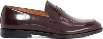 Dune London Mens Surrey - Premium Leather Penny Loafers - Burgundy - Size UK 12