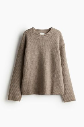 H&M Gerippter Pullover - Brown