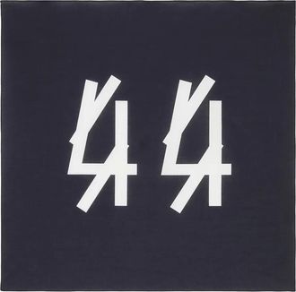 44 Label Group number-print scarf - unisex - Cotton - One Size - Black