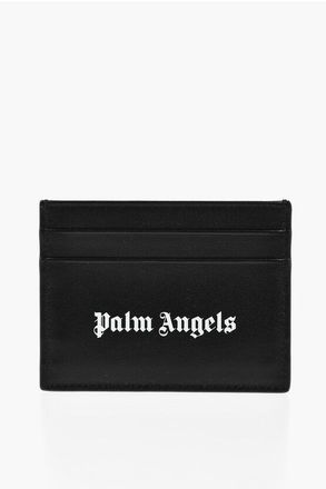 Palm Angels Leather Cardholder with Contrasting Logo size Unica