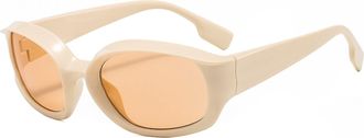 Generic Womens Outdoor Sports Sunglasses Mens Driving Vacation Decorative Sun Glasses(Beige)
