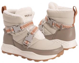 Muk Luks Womens Wren Water Repellant Winter Bootie In Taupe