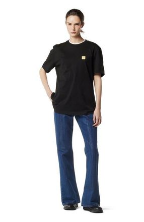 MCM Logo Plate T-Shirt in Organic Cotton in Black at Nordstrom, Size Xx-Large
