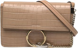 Chlo&eacute; Pre-owned Chloe Small Croc Embossed Leather Faye Crossbody Ladies S22004P8ZFVZJ8TG