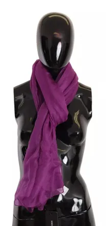 Dolce & Gabbana Purple Solid Cashmere Silk Shawl Wrap Womens Scarf (Pre-Owned)