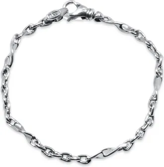 Pompeii3 Mens Link 14k Gold (12gram) or Platinum (19gram) 4mm Bracelet 8.25