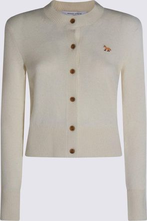 Maison Kitsuné Beige Wool Knitwear