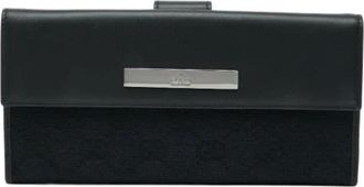 Gucci Pre-owned Wallets, female, Black, Size: ONE SIZE Pre-owned Canvas Wallet