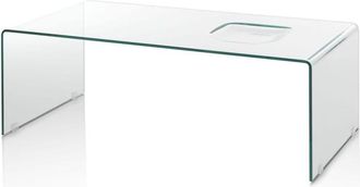 Aquadesign Mesa de centro de cristal transparente