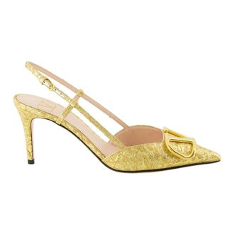 Valentino Garavani Schoenen, Dames, Geel, 37 EU, Vlogo Pump