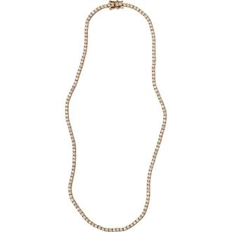 Made by Mary CZ Prong-Set Tennis Necklace in Gold at Nordstrom, Size 16