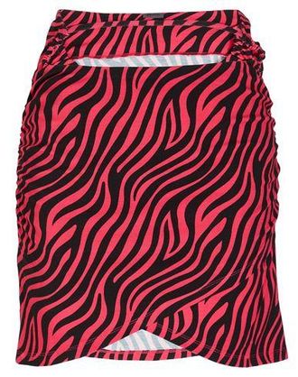 8 by YOOX PRINTED JERSEY CUT-OUT MINI SKIRT