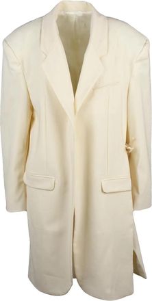 Act N&deg;1 Long Wool Stretch Jacket With Tailored Silhouette And Flap Pockets