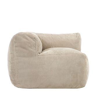 Icon Brand Puf sill&oacute;n esquinero modular de pana beige