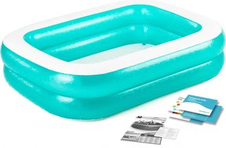 Bestway Piscina Hinchable Rectangular Azul Y Blanco 450l