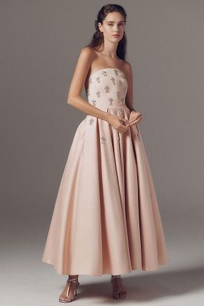 Mac Duggal Strapless Embellished A-Line Gown