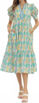 Entro Collins Midi Dress In Jade