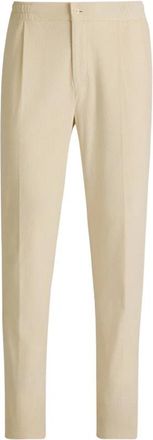 Kiton Ribfluwelen broek met sartoriale elegantie - Heren - Slim Fit Broeken - Beige - M - Katoen - Broeken