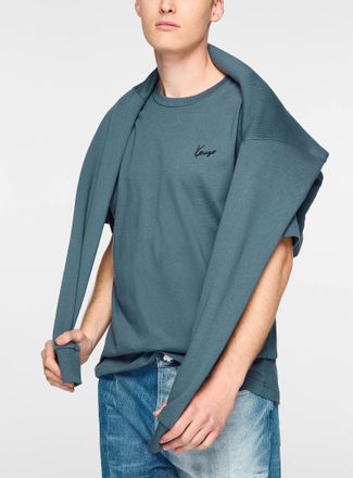 Kenzo Mens Embroidered script logo T-shirt