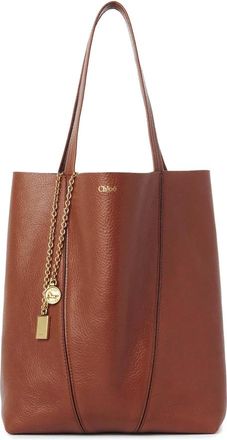 Chlo&eacute; Spin Tote Bag - Dames - Shoppers - Bruin - ONE Size - Leer - Tassen