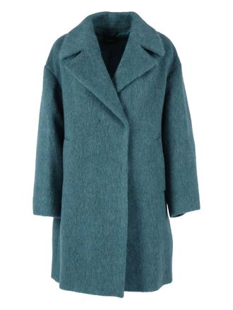 Max Mara rada double-breasted coat - women - Virgin Wool/Mohair/Alpaca/Polyamide/Bio Acetate/Viscose - 42 - Blue