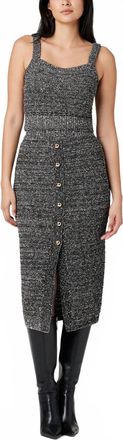 Toccin Tani Button-Front Skirt In Charcoal Multi