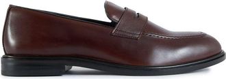 WALK LONDON Walk London Mens Putney Saddle Shoes - Brown Leather - Size UK 11